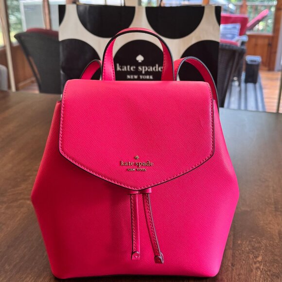 Kate Spade Lizzie Medium Flap Backpack Bikini Pink WKR00345 $359